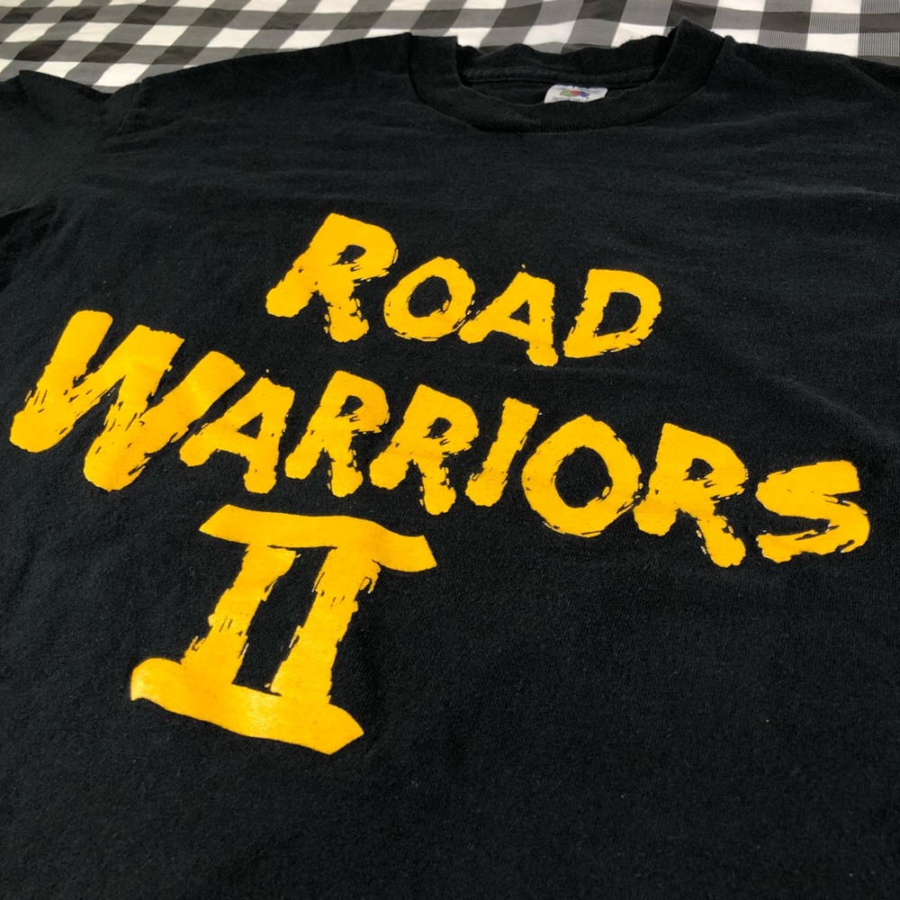 Road Warriors 2 Black Short Sleeve Vintage T Shirt - Picture 3 of 5